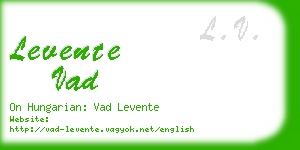 levente vad business card